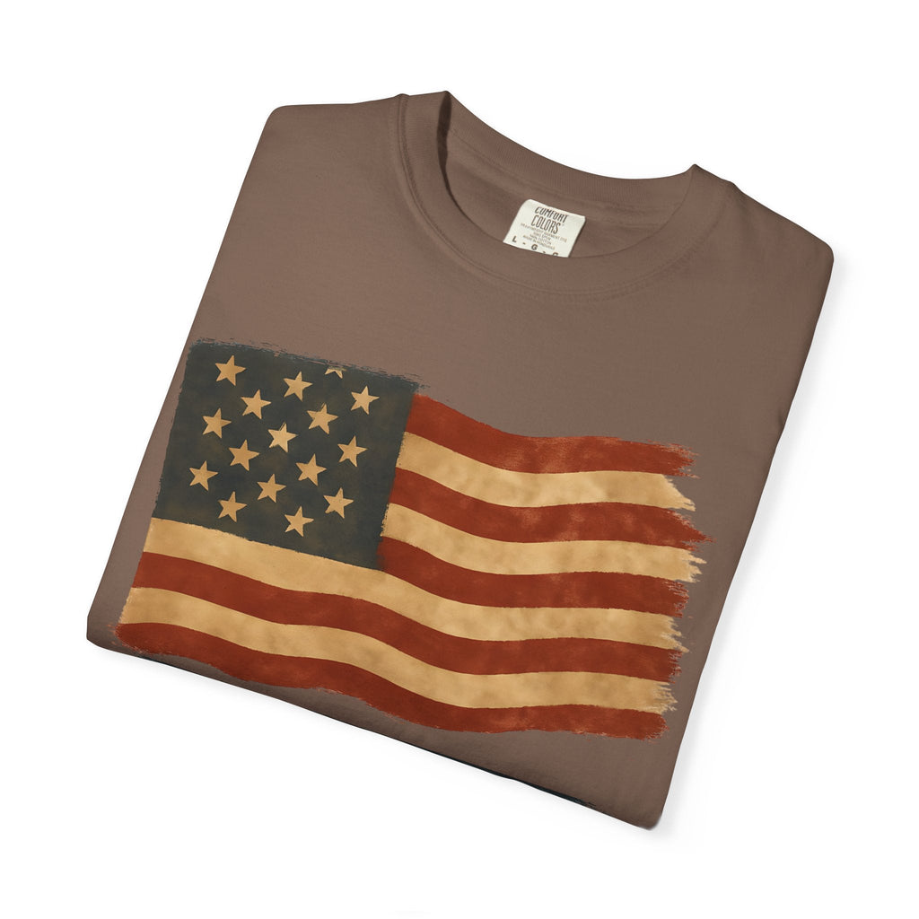 American Veteran Unisex Garment-Dyed T-shirt, Patriotic Tee, Military Appreciation, Veterans Day Gift, Casual Wear, Comfortable Style