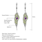 Jewelry Design 925 Silver Personalized Jewelry Ring Amethyst Peridot