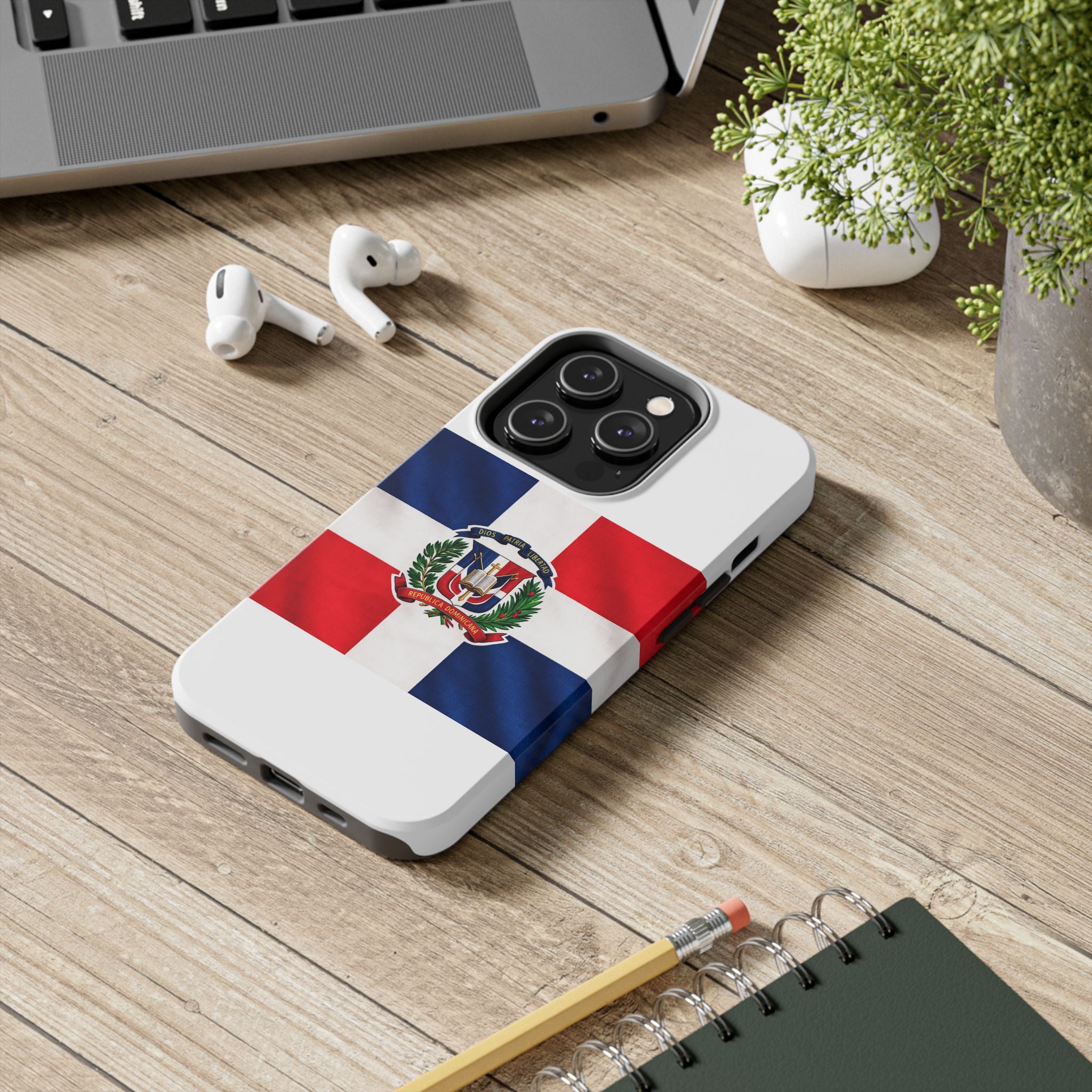 Dominican Flag Tough Phone Case Protective Patriotic Phone Cover