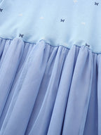 Children's Butterfly Round Neck Tulle Dress