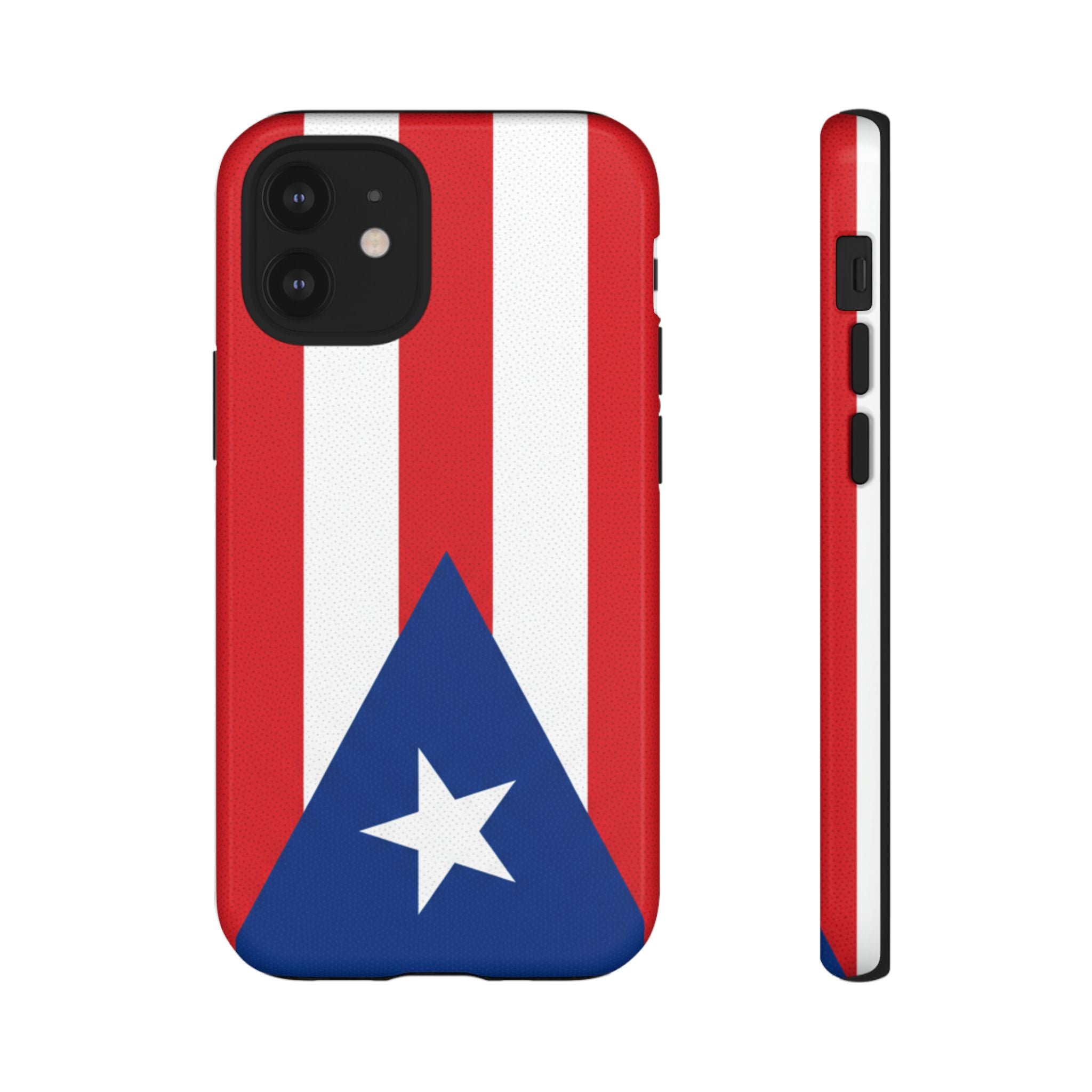Puerto Rico Flag Tough Phone Case Patriotic Red & White Stripe Design
