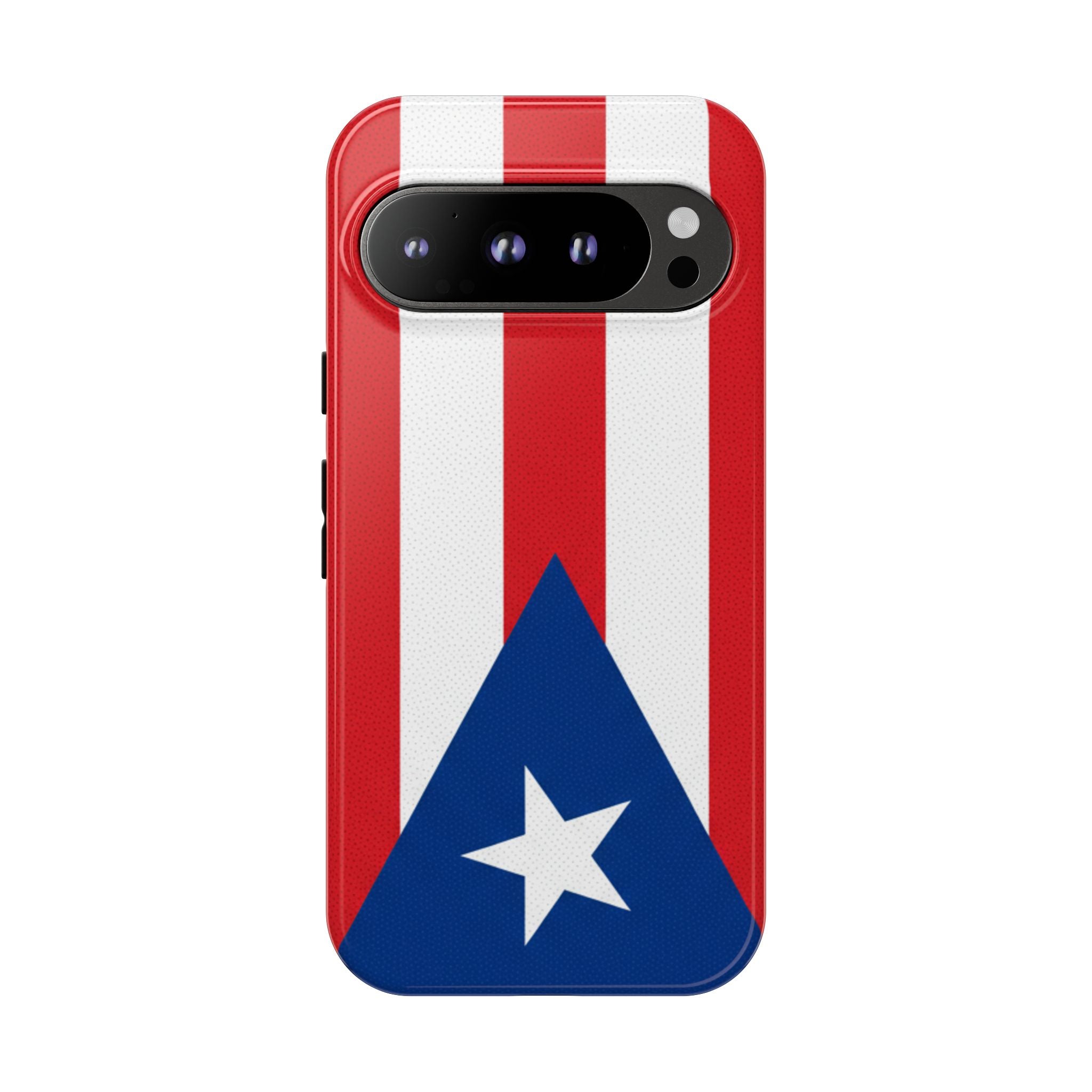 Puerto Rico Flag Tough Phone Case Patriotic Red & White Stripe Design