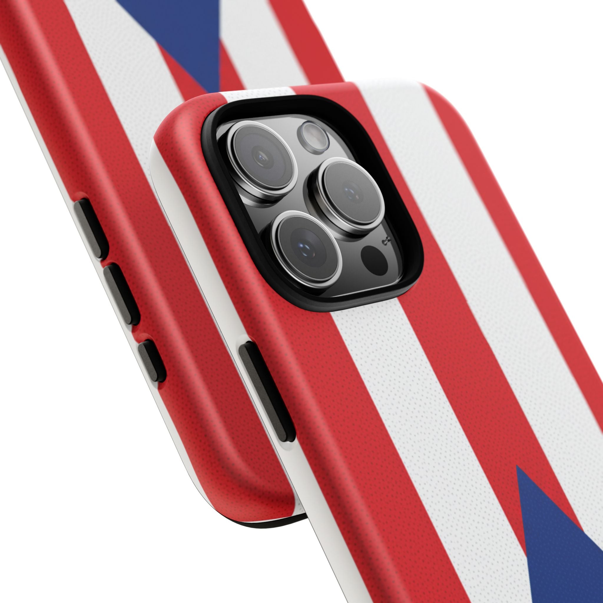 Puerto Rico Flag Tough Phone Case Patriotic Red & White Stripe Design