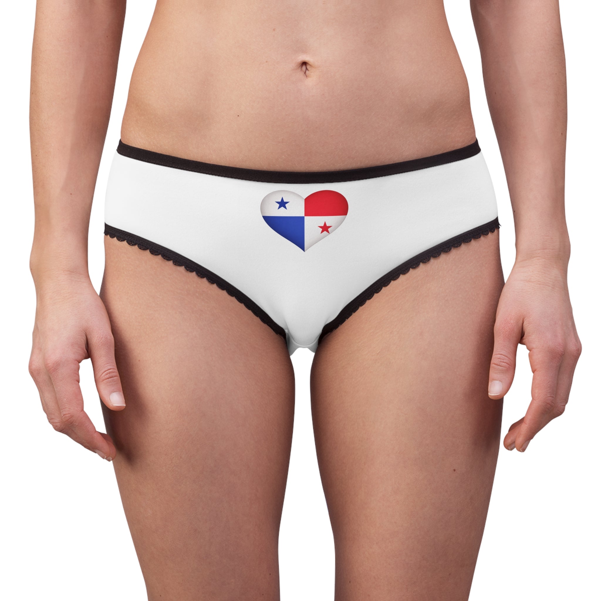 Panama Flag Heart Women's Briefs - Patriotic Panama Underwear