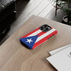 Puerto Rico Flag Tough Phone Case Patriotic Red & White Stripe Design