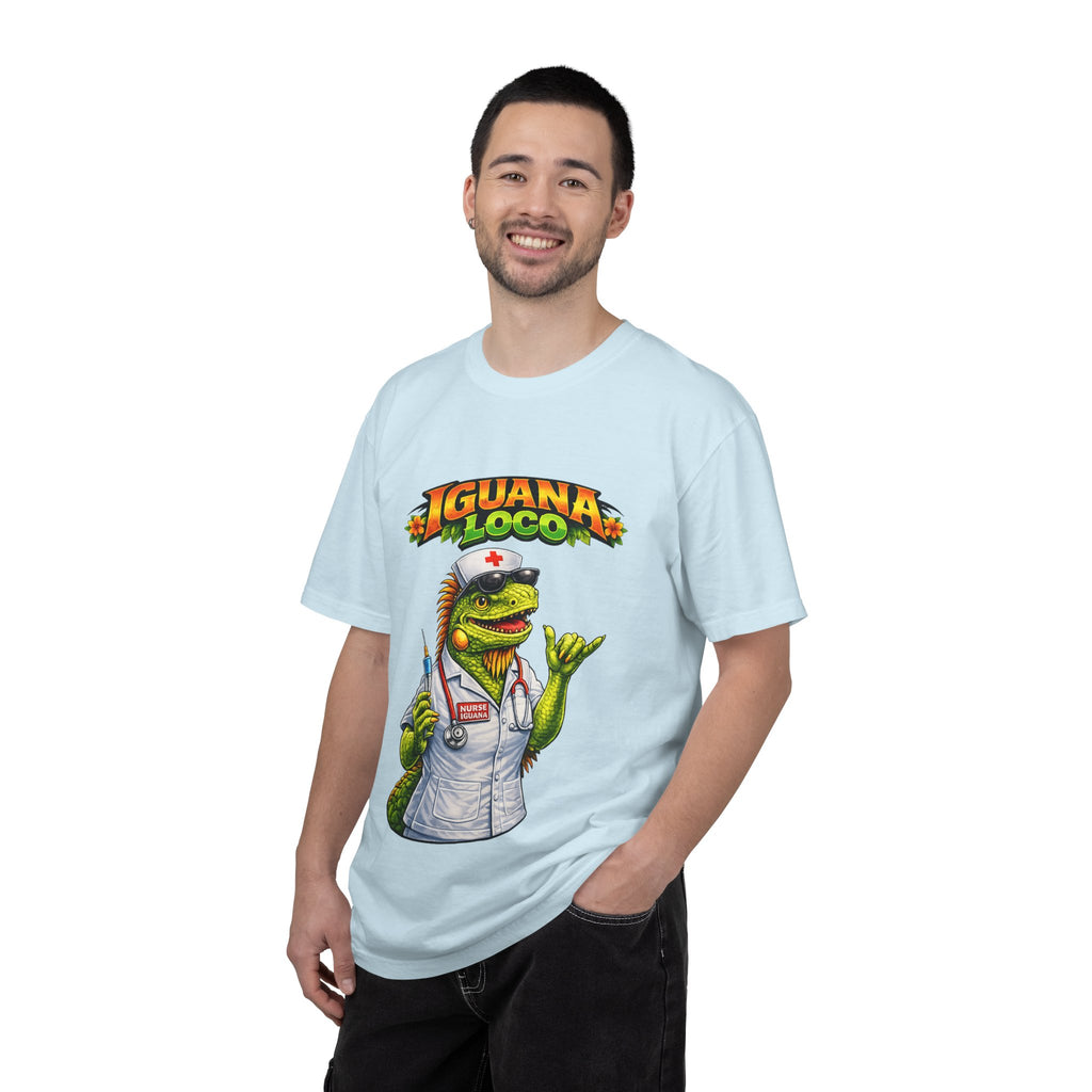 Nurse Iguana Loco Unisex Garment-Dyed T-shirt