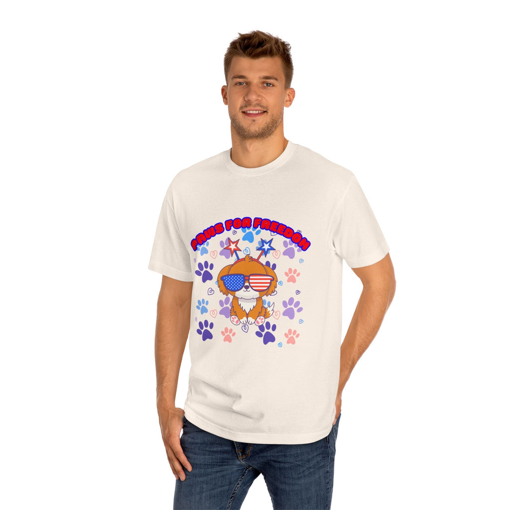 'Paws for Freedom' Unisex Classic Tee - Celebrate Pets & Patriotism