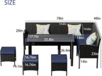 Small Space 7-Piece Patio Furniture Set with Cushions