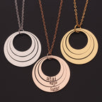 Private Custom Stainless Steel Three Name Letter Custom Necklace