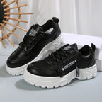 Women’s Lace‑Up Side‑Zipper Sports Sneakers