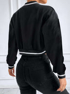 Women's Printed Baseball Collar Jacket – Casual Streetwear