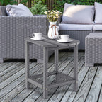 18 Inch Weather Resistant Side Table for Garden Yard Patio