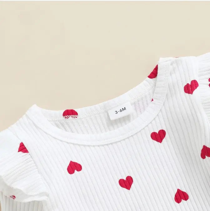 Baby Girl Valentine's Day Suit Heart Size
