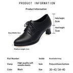 Women's Lace-Up Chunky Heel Dress Shoes