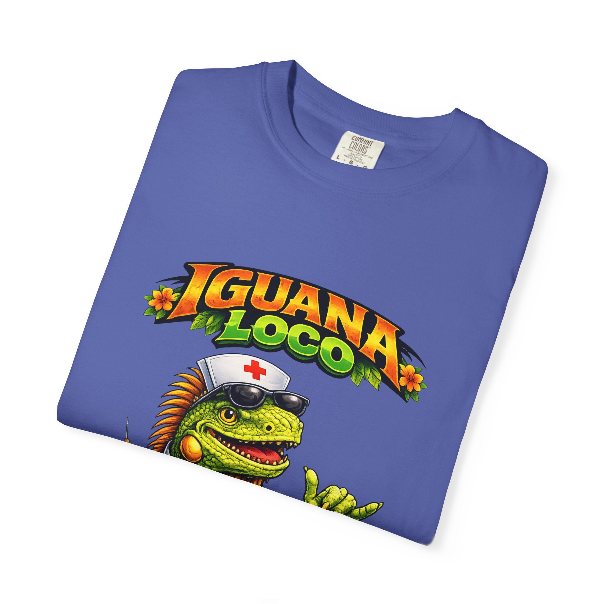 Nurse Iguana Loco Unisex Garment-Dyed T-shirt