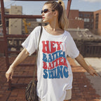 Baseball Mom Oversized Shirt – “Hey Batter Batter” Graphic Tee