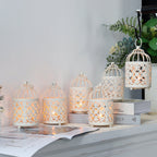 6 Pack Small Metal Candle Lanterns
