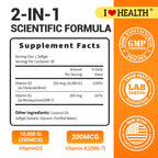 Vitamin D3 10000 IU with K2 (MK-7) Supplement – 90 Softgels – Non-GMO, Gluten-Free – Supports Bone, Heart & Immune Health – Enhanced Absorption – Made in USA