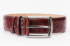 The Porto Alegre Burgundy Leather Belt