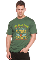 Feture is Create Spun Bamboo® Men's Bamboo Viscose/Organic Cotton Short Sleeve Graphic T-Shirt