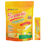 I Love Health Turmeric Drink Mix with 350mg CuminUP60® (3000mg Curcuminoids), 500mg Vitamin C, 100mg Blood Orange & Elderberry Powder | 14X Bioavailability, Immune Support, Anti-Inflammatory, Antioxidant | 15 Packets, Sugar-Free, Gluten-Free, Vegetarian