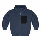 Mens Faux Black Pocket Heavy Blend Zip Up Hoodie