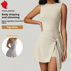 Women's Fitness Beauty-Back Yoga Dress – Sleeveless Active Mini