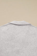 Dark Khaki Polo Collar V Neck Pullover and Drawstring Sweatpants Set
