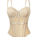 Mesh See-Through Fishbone Corset