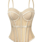 Mesh See-Through Fishbone Corset