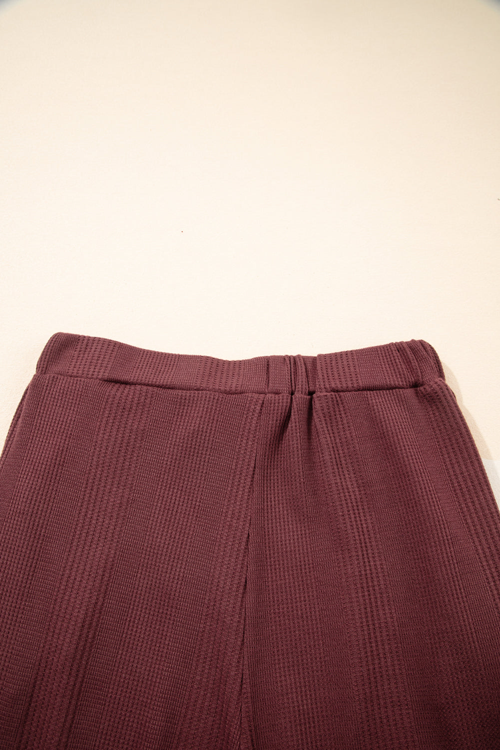 Red Dahlia Solid Color Ribbed Ruffle Tank Top and Pants Set