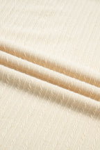 Jet Stream Half Buttons Ribbed Knit Wide Leg Jumpsuit