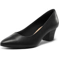 Mysoft Womens Size 10 Black Closed Pointy Toe 2" Heel Slide On Pumps Shoes