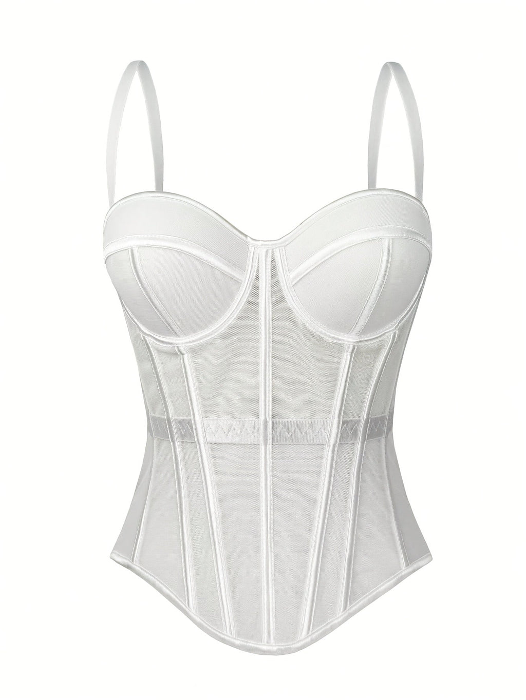 Mesh See-Through Fishbone Corset