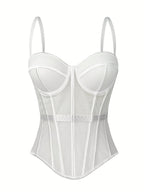 Mesh See-Through Fishbone Corset