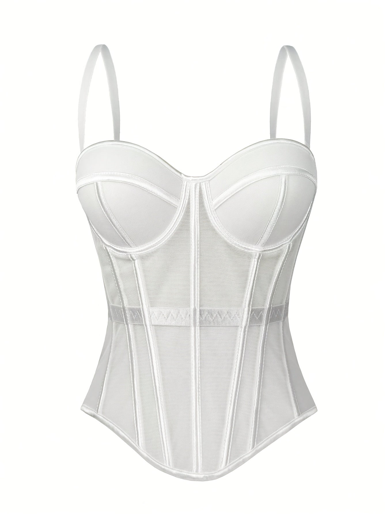Mesh See-Through Fishbone Corset