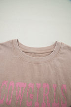 Smoke Gray Cowboy & Beer Western Graphic Mineral Wash Tank Top