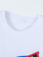 Children's Shark Graphic Round Neck T-Shirt