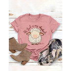 Women's Round Neck Graphic Print Short Sleeve T-Shirt