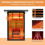 Lugano 2-Person Outdoor Full-Spectrum Infrared Sauna With Aluminum Alloy Exterior & WiFi (SAK14973)