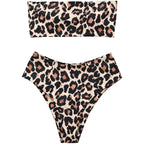 2-Piece: Women's Tube Top Bikini Swimsuit