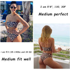 2-Piece: Women's Tube Top Bikini Swimsuit