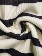 Tied Front Striped Top and Shorts Set
