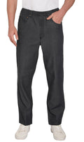 Men's Casual Elastic Waist Denim & Twill Pull on Jeans Pants