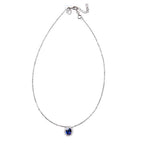 Oval Sapphire Pendant Necklace