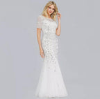Elegant Ever-pretty tulle evening wedding party dress