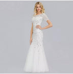 Elegant Ever-pretty tulle evening wedding party dress