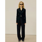 2025 Autumn Thin Women Slim Fit Point Collar Pocket Breathable Shirt New Style