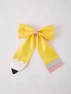 Back to School Glitter Bow Hairpin