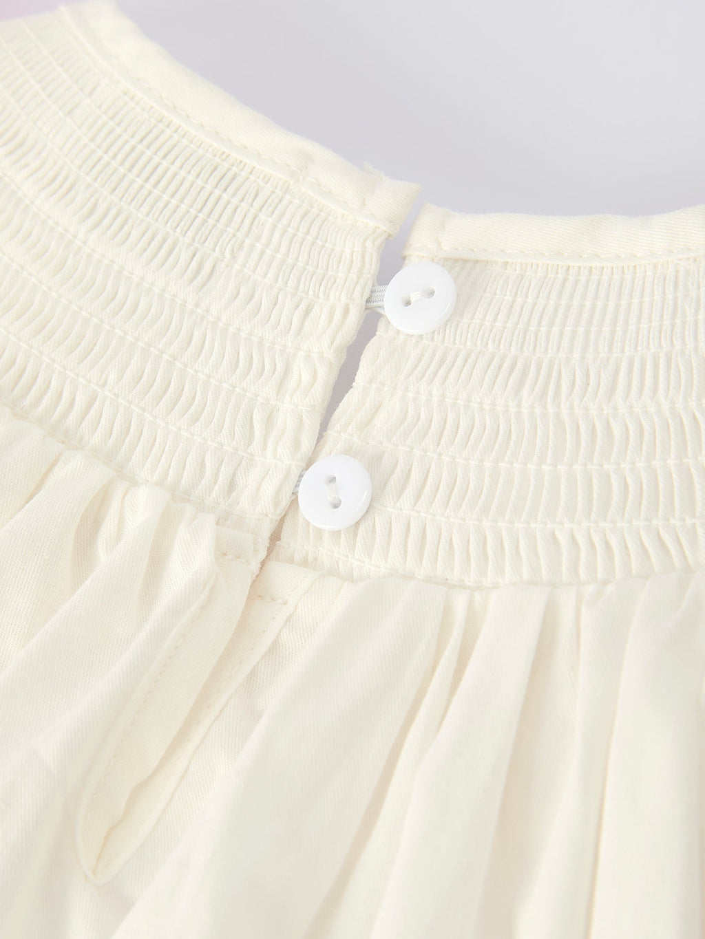 Spring White Girls Dress with Pink Bow Embroidery